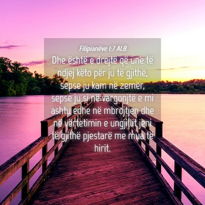 Picture 04 - Filipianëve 1:7 ALB - Dhe është e drejtë që unë të ndjej këto - Bible Verse Picture