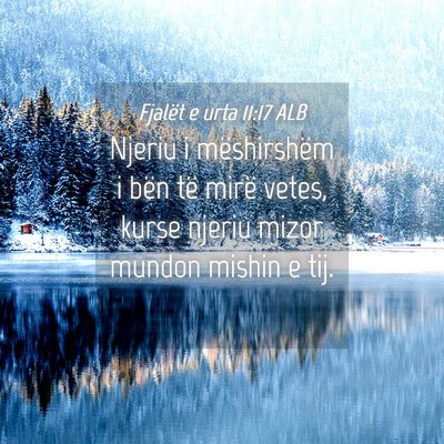 Picture 04 - Fjalët e urta 11:17 ALB - Njeriu i mëshirshëm i bën të mirë vetes, - Bible Verse Picture
