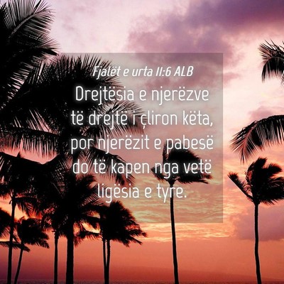 Picture 04 - Fjalët e urta 11:6 ALB - Drejtësia e njerëzve të drejtë i çliron - Bible Verse Picture