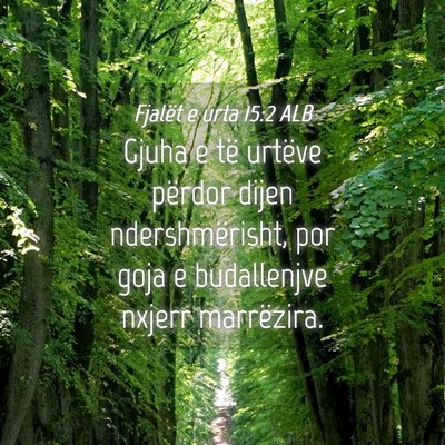 Picture 04 - Fjalët e urta 15:2 ALB - Gjuha e të urtëve përdor dijen ndershmërisht, - Bible Verse Picture