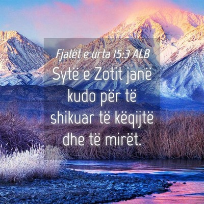 Picture 04 - Fjalët e urta 15:3 ALB - Sytë e Zotit janë kudo për të shikuar të - Bible Verse Picture
