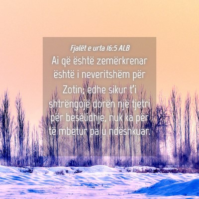 Picture 04 - Fjalët e urta 16:5 ALB - Ai që është zemërkrenar është i - Bible Verse Picture