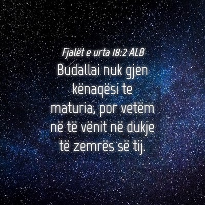 Picture 04 - Fjalët e urta 18:2 ALB - Budallai nuk gjen kënaqësi te maturia, por - Bible Verse Picture