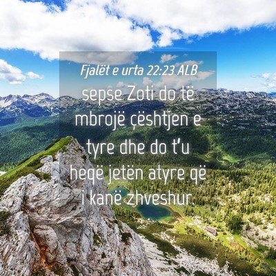 Picture 04 - Fjalët e urta 22:23 ALB - sepse Zoti do të mbrojë çështjen e tyre dhe - Bible Verse Picture