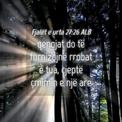 Picture 04 - Fjalët e urta 27:26 ALB - qengjat do të furnizojnë rrobat e tua, cjeptë - Bible Verse Picture