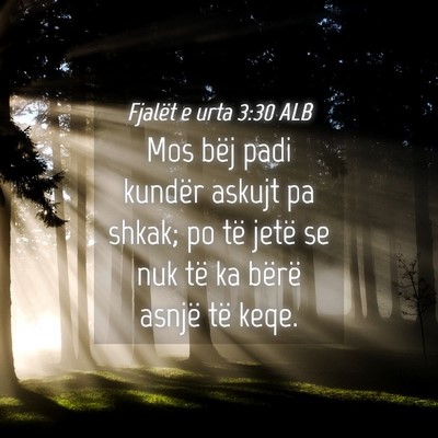Picture 04 - Fjalët e urta 3:30 ALB - Mos bëj padi kundër askujt pa shkak; po të - Bible Verse Picture
