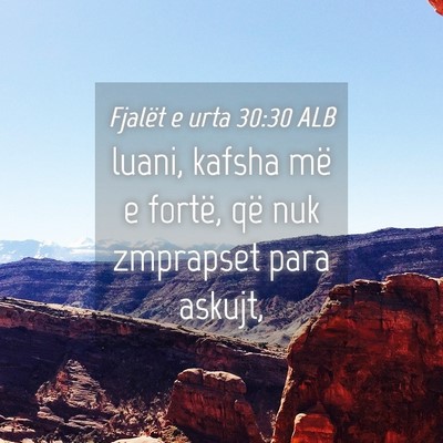 Picture 04 - Fjalët e urta 30:30 ALB - luani, kafsha më e fortë, që nuk zmprapset - Bible Verse Picture
