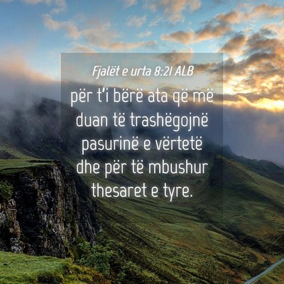 Picture 04 - Fjalët e urta 8:21 ALB - për t’i bërë ata që më duan të - Bible Verse Picture