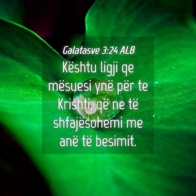 Picture 04 - Galatasve 3:24 ALB - Kështu ligji qe mësuesi ynë për te Krishti, - Bible Verse Picture