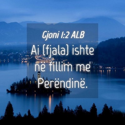 Picture 04 - Gjoni 1:2 ALB - Ai (fjala) ishte në fillim me - Bible Verse Picture