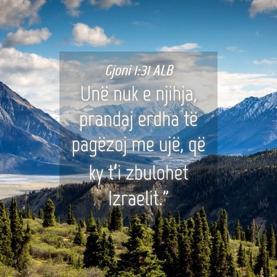 Picture 04 - Gjoni 1:31 ALB - Unë nuk e njihja, prandaj erdha të pagëzoj me - Bible Verse Picture
