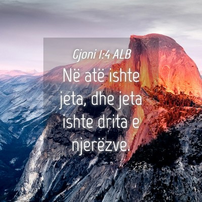 Picture 04 - Gjoni 1:4 ALB - Në atë ishte jeta, dhe jeta ishte drita e - Bible Verse Picture