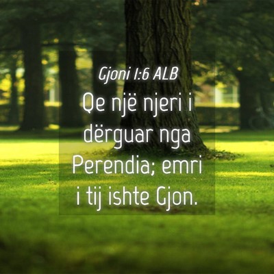 Picture 04 - Gjoni 1:6 ALB - Qe një njeri i dërguar nga Perendia; emri i tij - Bible Verse Picture