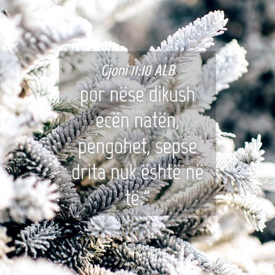 Picture 04 - Gjoni 11:10 ALB - por nëse dikush ecën natën, pengohet, sepse - Bible Verse Picture