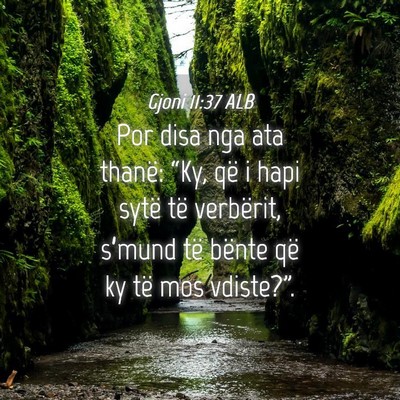 Picture 04 - Gjoni 11:37 ALB - Por disa nga ata thanë: “Ky, që i hapi sytë - Bible Verse Picture