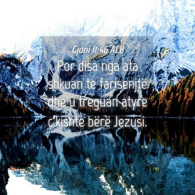 Picture 04 - Gjoni 11:46 ALB - Por disa nga ata shkuan te farisenjtë dhe u - Bible Verse Picture