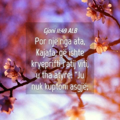 Picture 04 - Gjoni 11:49 ALB - Por një nga ata, Kajafa, që ishte kryeprifti i - Bible Verse Picture