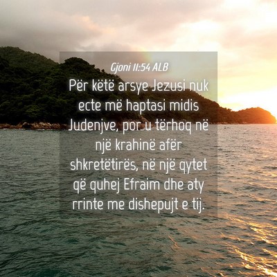 Picture 04 - Gjoni 11:54 ALB - Për këtë arsye Jezusi nuk ecte më haptasi - Bible Verse Picture