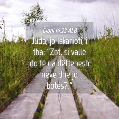 Picture 04 - Gjoni 14:22 ALB - Juda, jo Iskarioti, i tha: “Zot, si vallë do - Bible Verse Picture