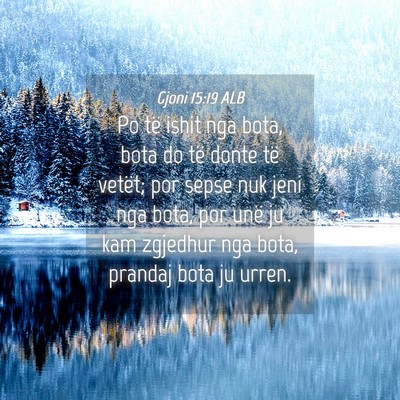 Picture 04 - Gjoni 15:19 ALB - Po të ishit nga bota, bota do të donte të - Bible Verse Picture