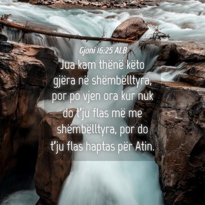 Picture 04 - Gjoni 16:25 ALB - Jua kam thënë këto gjëra në shëmbëlltyra, - Bible Verse Picture