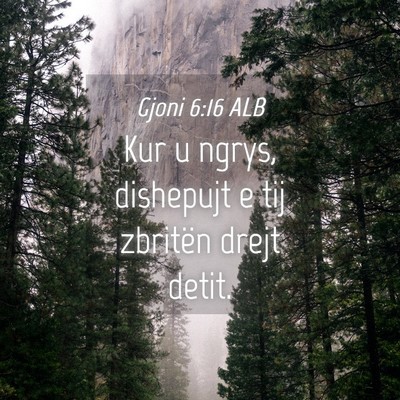 Picture 04 - Gjoni 6:16 ALB - Kur u ngrys, dishepujt e tij zbritën drejt - Bible Verse Picture