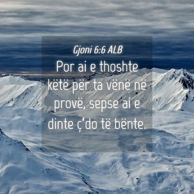 Picture 04 - Gjoni 6:6 ALB - Por ai e thoshte këtë për ta vënë në - Bible Verse Picture