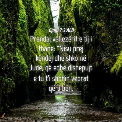 Picture 04 - Gjoni 7:3 ALB - Prandaj vëllezërit e tij i thanë: “Nisu prej - Bible Verse Picture