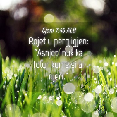 Picture 04 - Gjoni 7:46 ALB - Rojet u përgjigjen: “Asnjeri nuk ka folur - Bible Verse Picture