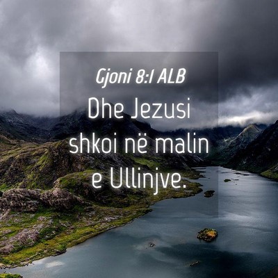 Picture 04 - Gjoni 8:1 ALB - Dhe Jezusi shkoi në malin e - Bible Verse Picture