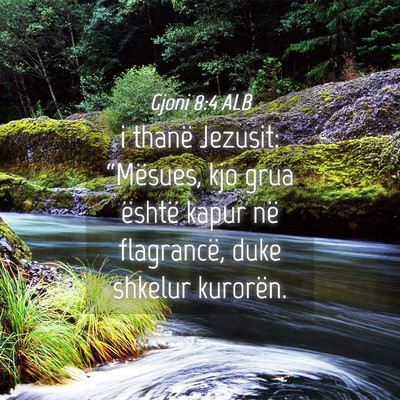 Picture 04 - Gjoni 8:4 ALB - i thanë Jezusit: “Mësues, kjo grua është - Bible Verse Picture