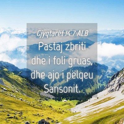 Picture 04 - Gjyqtarët 14:7 ALB - Pastaj zbriti dhe i foli gruas, dhe ajo i pëlqeu - Bible Verse Picture