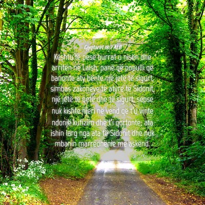 Picture 04 - Gjyqtarët 18:7 ALB - Kështu të pesë burrat u nisën dhe arritën - Bible Verse Picture