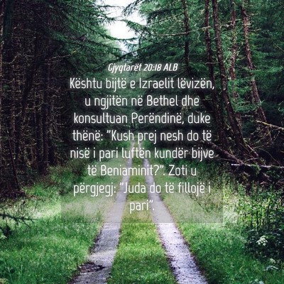 Picture 04 - Gjyqtarët 20:18 ALB - Kështu bijtë e Izraelit lëvizën, u ngjitën - Bible Verse Picture