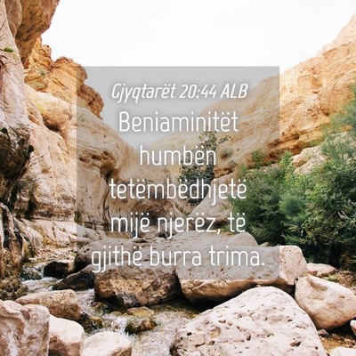 Picture 04 - Gjyqtarët 20:44 ALB - Beniaminitët humbën tetëmbëdhjetë mijë - Bible Verse Picture