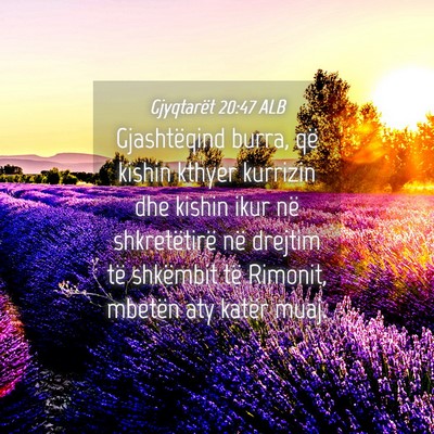 Picture 04 - Gjyqtarët 20:47 ALB - Gjashtëqind burra, që kishin kthyer kurrizin - Bible Verse Picture