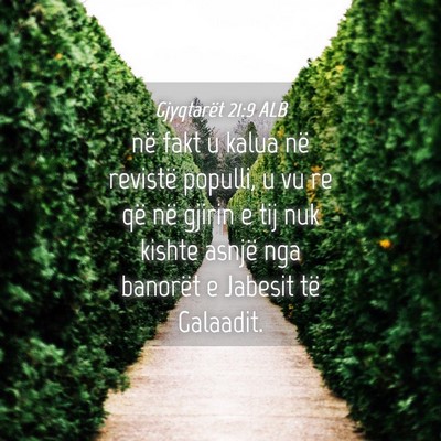 Picture 04 - Gjyqtarët 21:9 ALB - në fakt u kalua në revistë populli, u vu re - Bible Verse Picture