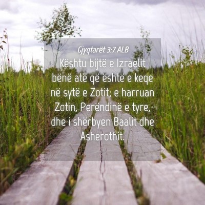 Picture 04 - Gjyqtarët 3:7 ALB - Kështu bijtë e Izraelit bënë atë që është - Bible Verse Picture