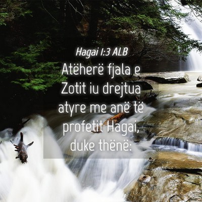 Picture 04 - Hagai 1:3 ALB - Atëherë fjala e Zotit iu drejtua atyre me anë - Bible Verse Picture