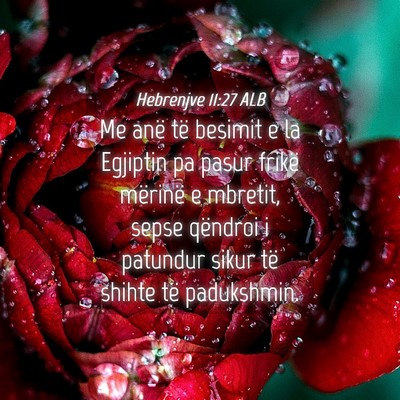 Picture 04 - Hebrenjve 11:27 ALB - Me anë të besimit e la Egjiptin pa pasur frikë - Bible Verse Picture