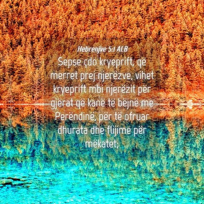 Picture 04 - Hebrenjve 5:1 ALB - Sepse çdo kryeprift, që merret prej njerëzve, - Bible Verse Picture