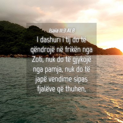 Picture 04 - Isaia 11:3 ALB - I dashuri i tij do të qëndrojë në frikën nga - Bible Verse Picture