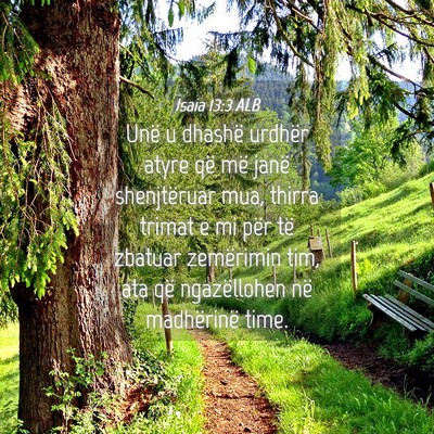Picture 04 - Isaia 13:3 ALB - Unë u dhashë urdhër atyre që më janë - Bible Verse Picture