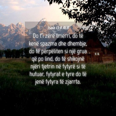 Picture 04 - Isaia 13:8 ALB - Do t’i zërë tmerri, do të kenë spazma dhe - Bible Verse Picture