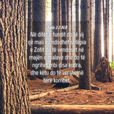 Picture 04 - Isaia 2:2 ALB - Në ditët e fundit do të vij që mali ku - Bible Verse Picture