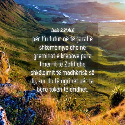 Picture 04 - Isaia 2:21 ALB - për t’u futur në të çarat e shkëmbinjve - Bible Verse Picture