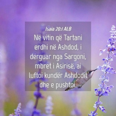 Picture 04 - Isaia 20:1 ALB - Në vitin që Tartani erdhi në Ashdod, i - Bible Verse Picture