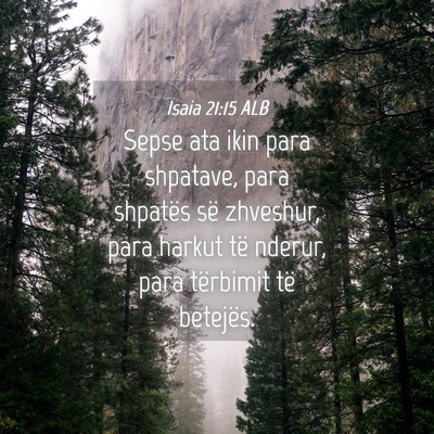 Picture 04 - Isaia 21:15 ALB - Sepse ata ikin para shpatave, para shpatës së - Bible Verse Picture