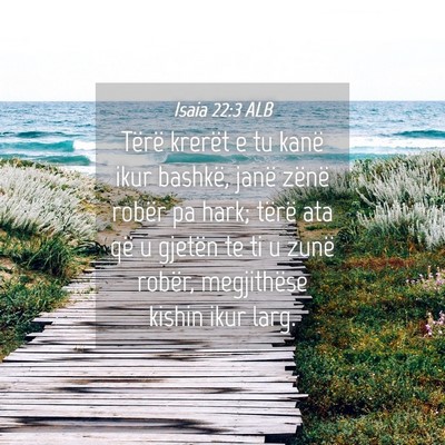 Picture 04 - Isaia 22:3 ALB - Tërë krerët e tu kanë ikur bashkë, janë - Bible Verse Picture