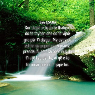 Picture 04 - Isaia 27:11 ALB - Kur degët e tij do të thahen, do të thyhen dhe - Bible Verse Picture